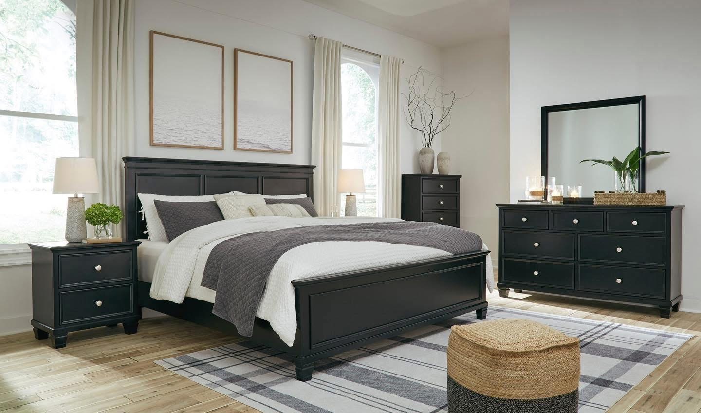 Elegant Black Bedroom Set – Timeless Style & Comfort for Your Home